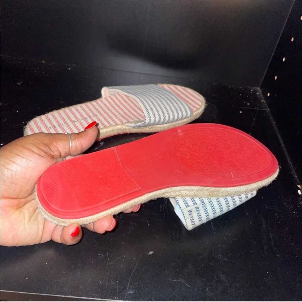 Kelly & Katie Striped Sandals - Red and Blue - Picture 2 of 3